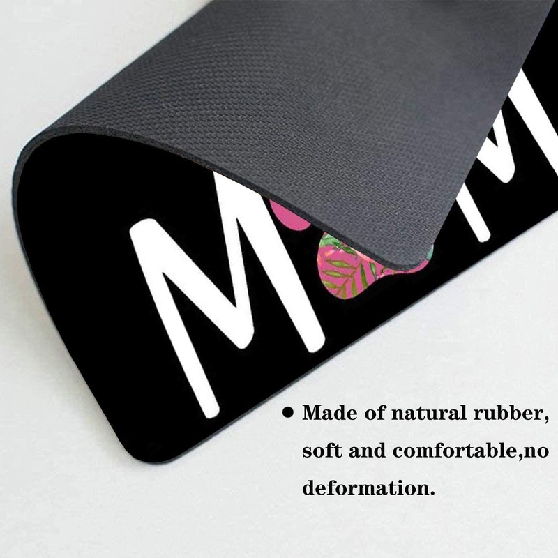 Gaming Mouse Pad and Coasters Set, Dog Mom Floral Design Mousepad, Non-Slip R... gallery