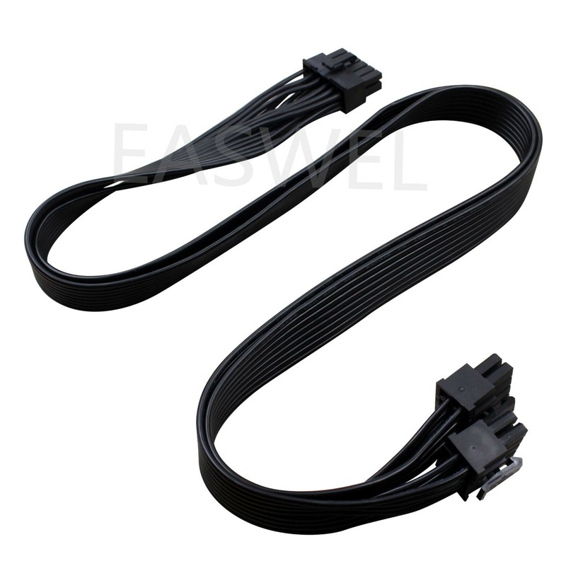 60cm PSU 12 Pin to Dual 8 Pin (6+2) PSU Power Supply Extension Cable Wire