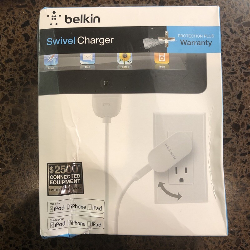 Belkin 4Ft Swivel Charger & Cable for iPhones