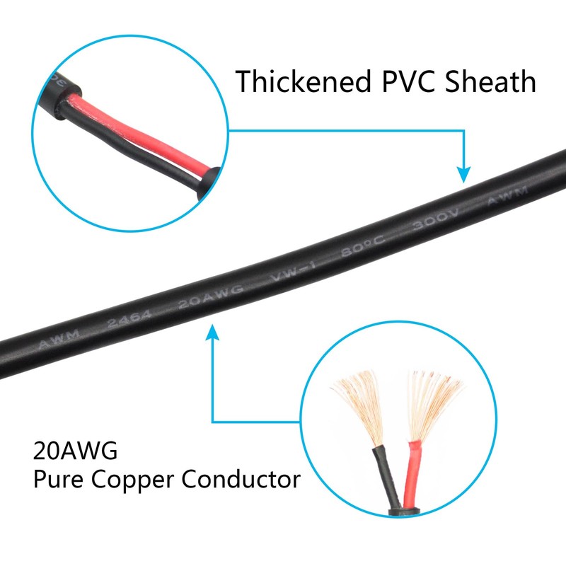 Short DC 5.5mm x 2.5mm to USB Power Cord 6inch, DC 5525 to USB Plug 5V 5A Pow... gallery
