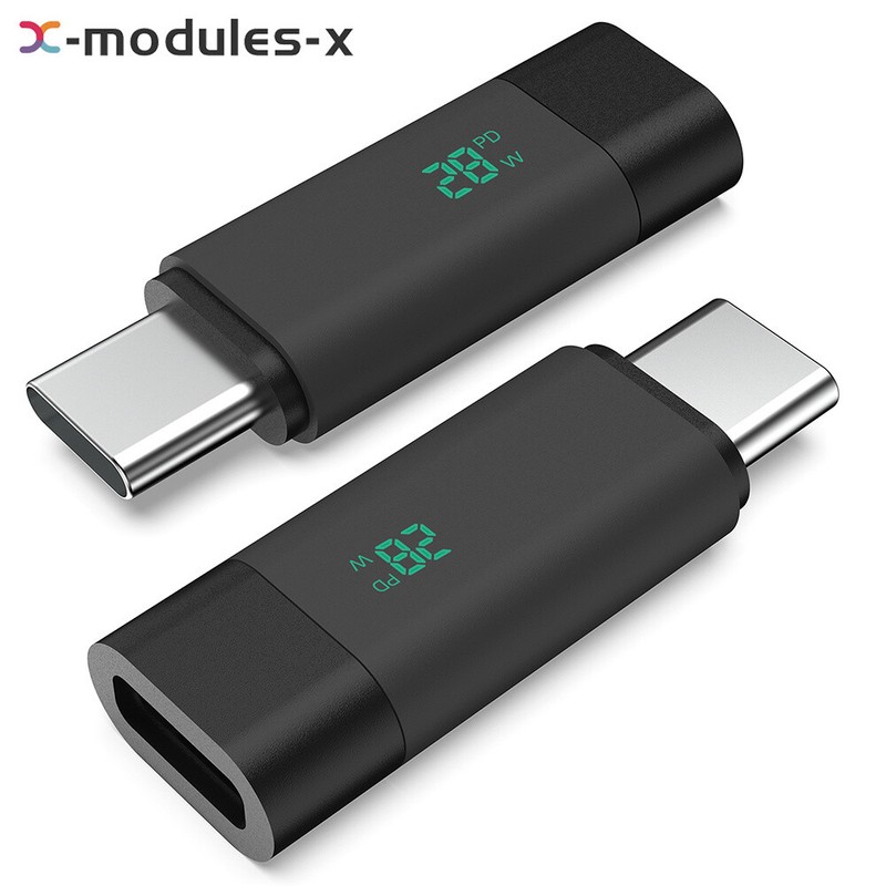 99W Power Digital Display Type-C Male to Female Adapter Fast Charging Power gallery