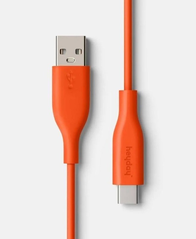 HEYDAY Tablet Sleeve up to 12.9", Soft-Touch 6ft Charging Orange Cable, True Wir gallery