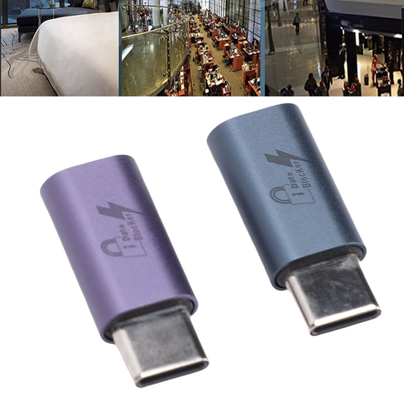 2PCS USB C To C Data Blocker Anti Juice Jacking Refuse Hacking USB Data Blocker gallery