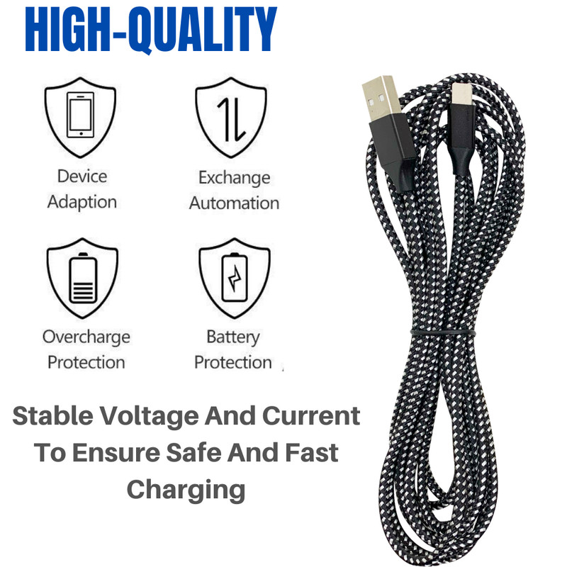 3 Pack 10Ft USB Cable For iPhone 14 13 12 11 Pro XR Heavy Duty Charging Cord Lot gallery