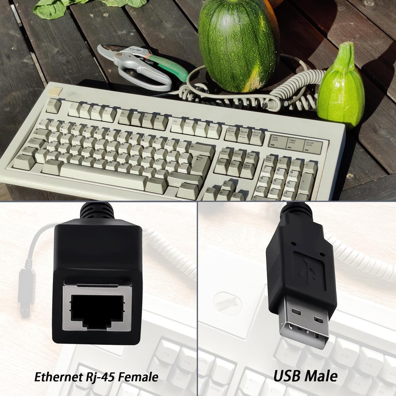 RJ45 Keyboard To USB Converter v1.0 Cable IBM Model M Terminal Keyboards gallery