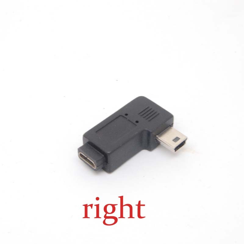 Mini USB Type A male to Micro USB B feMale 90 Degree right/left Angle Adapter gm gallery