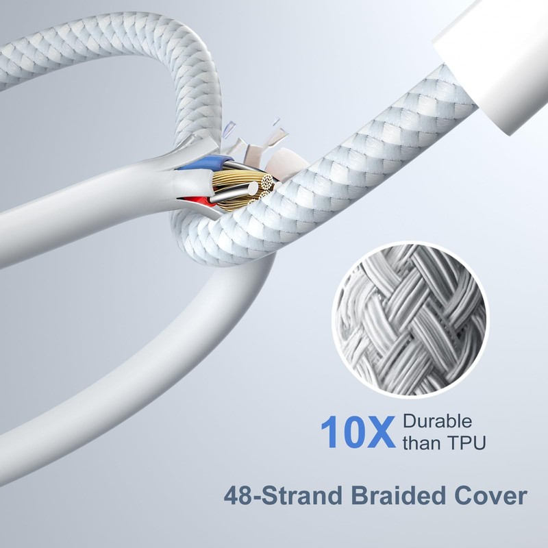 USB C to USB C Cable 100W, 6ft [5Pack] Extra Long 5A Woven Fast Charging Cord... gallery