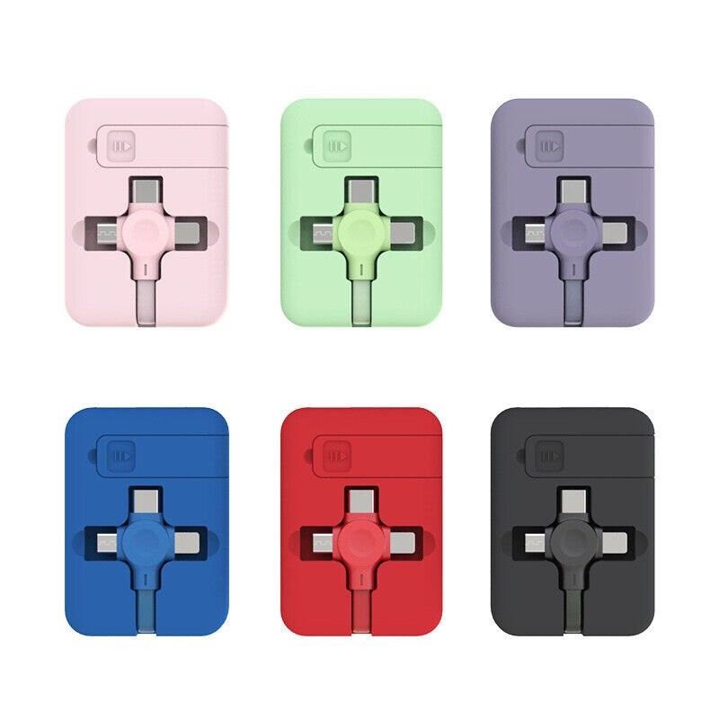 Retractable 3 in 1 Fast Charging Cable Charger Cord for iPhone USB Micro Type C gallery