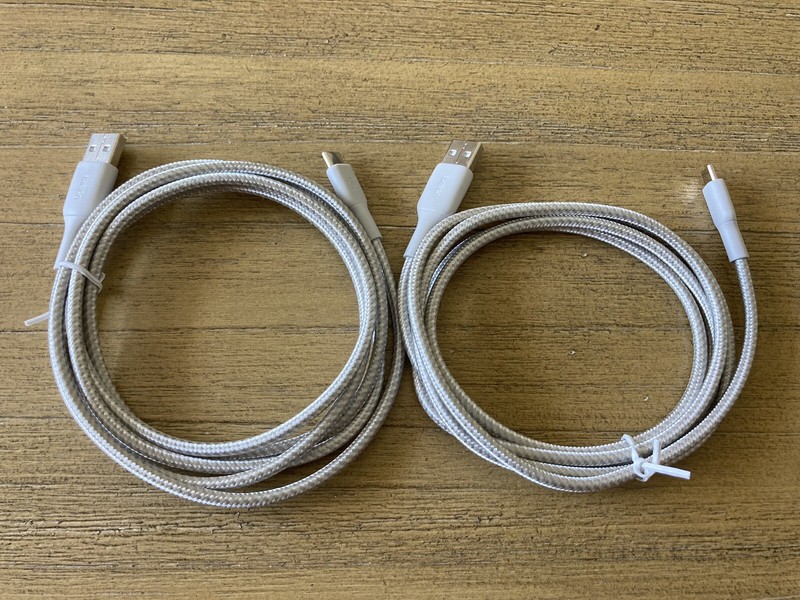 2 NEW Authentic Belkin Boost Charge USB-A USB-C Cable 5 FT Durable Cable Gray