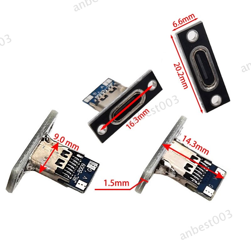 2/4Pin TYPE-C female charging Jack solder USB-C Micro cable Flat Plug socket gallery