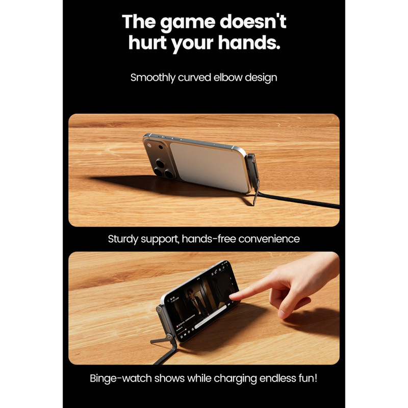 240W Fast Charging Cord USB C to USB C Cable Invisible Stand Charger Cable 5 FT gallery