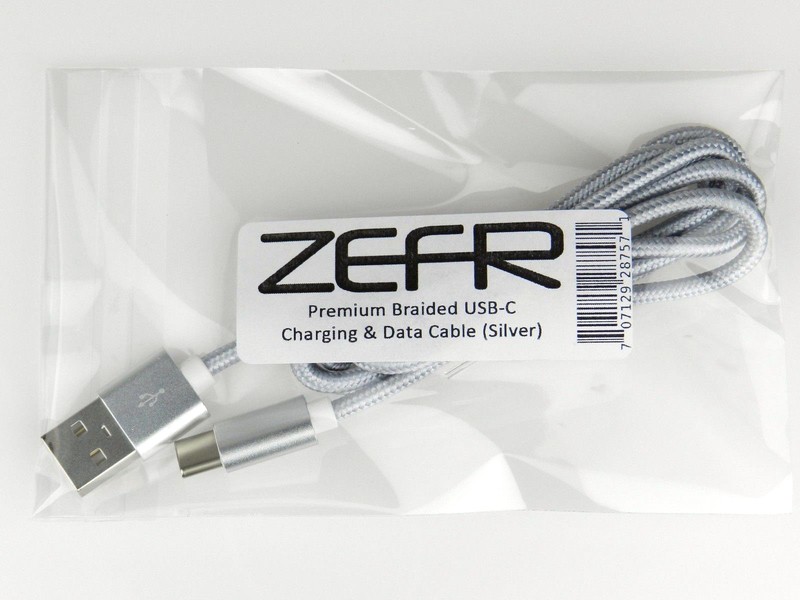 Zefr 3ft Braided USB-C Charging Cable iPhone, Samsung A7 A5, LG G6, HTC, Pixel gallery