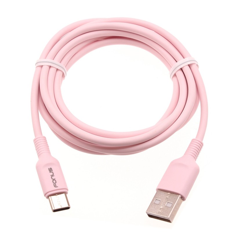 For Samsung Galaxy A54 5G/A53 5G/A52 5G – Pink 6ft USB-C Cable Charger Cord