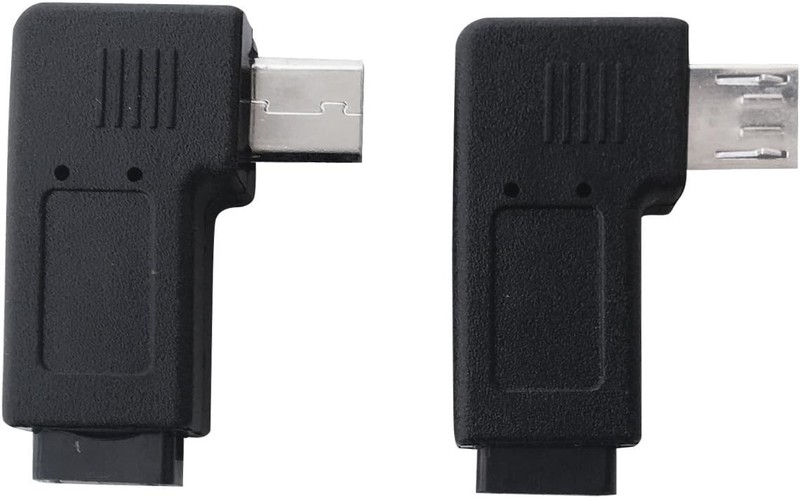 Effortless Connectivity: 1 Pair 90-Degree Micro USB Male to Female Adapters gallery
