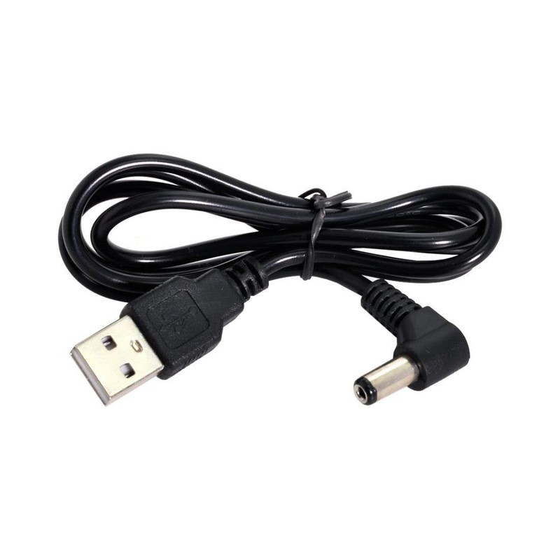 Right Angled 90° USB 2.0 Type A Male to DC 5.5x2.1mm Connector Cable 100cm gallery