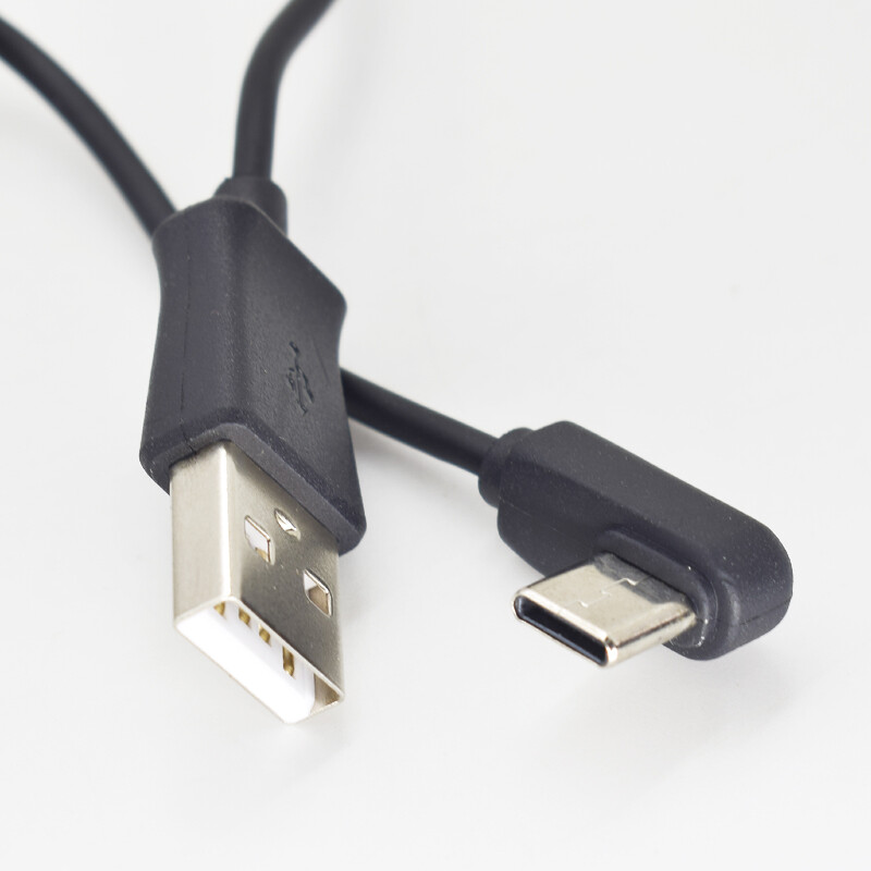 5pcs 1M/3.3ft USB Male to Right Angle Type-C 5V 2A Sync Data Charge Cable