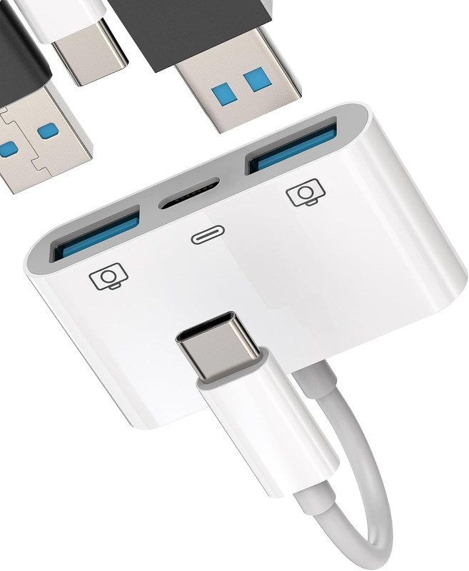 Apple Certified Lightning Male to USB Female Adapter OTG and Charger Cable for i