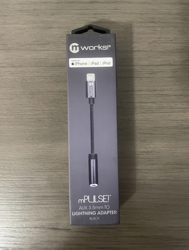 mworks! mPULSE 3.5mm AUX to Adapter Braided Stereo 6in Black