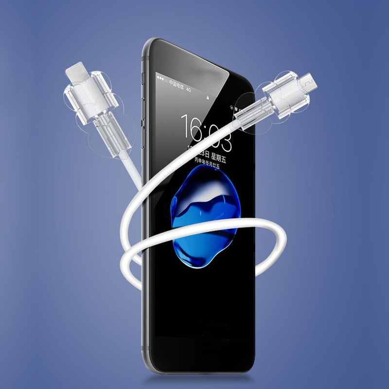 Transparent Data Cable Protector Cable Winder Cover Sleeve Wire TPU Wrap Clip gallery