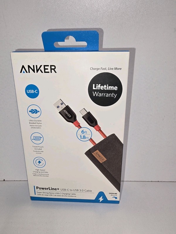Anker 6ft Nylon USB C Fast Charge For Android And For iPhone 15 And Up