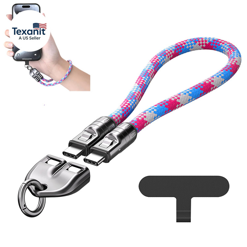 C to C 240W Charging Cable with Wearable Bracelet Design, 5A Fast Charging Phone