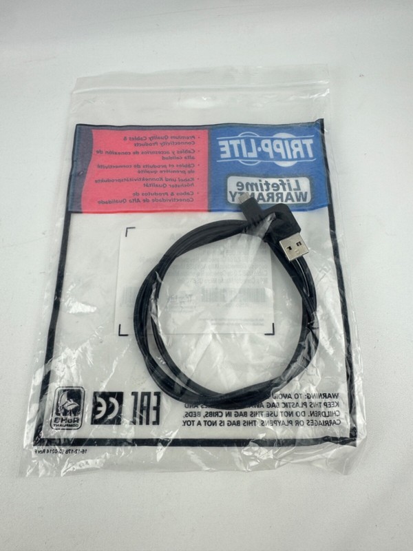 Tripp Lite UR050-003-RA Reversible Usb Cable, Black, 3 Ft *LOT OF 5* gallery