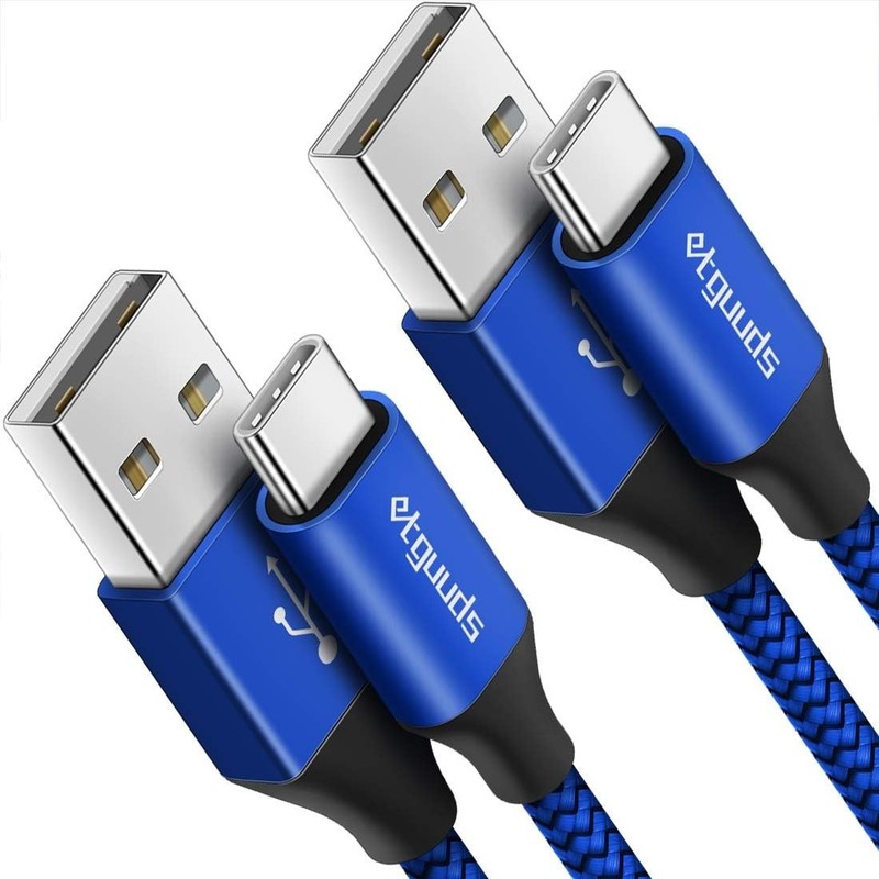 etguuds USB to USB C Cable 3ft 2-Pack Fast Charging for Samsung Galaxy & iPhone
