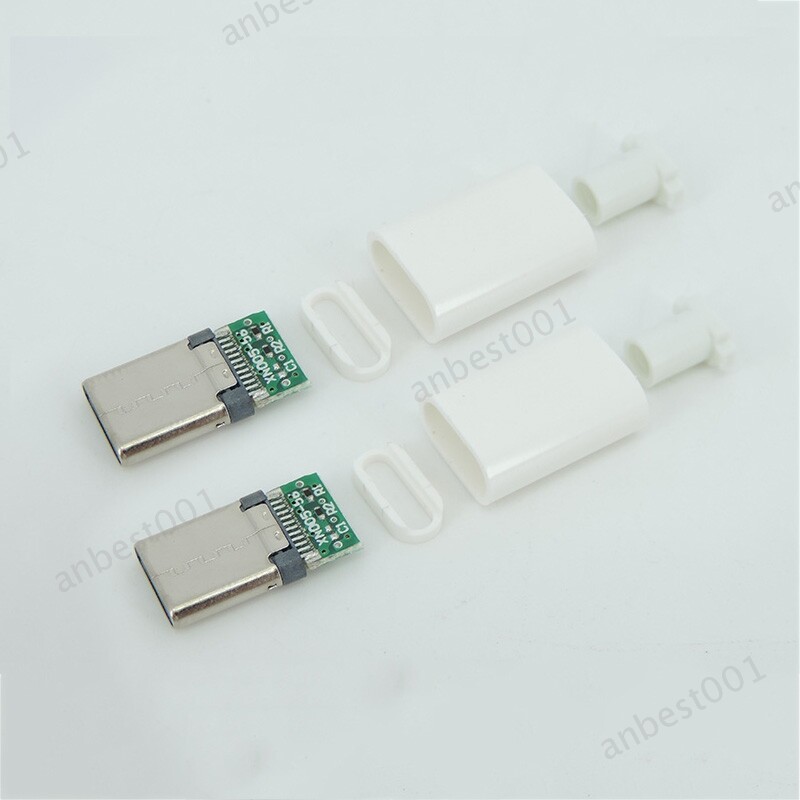 TYPE C USB 3.1 24 Pin Male Plug Welding Connector Adapter Type-C Data Repair