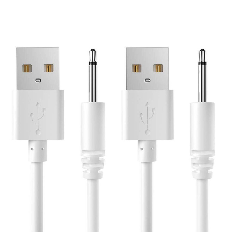 2.7Ft USB DC Charging Cable 2.5mm Fast Charger Replacement Cord – 2 Pack