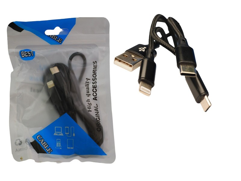 USB Fast Charger Cable For iPhone Android And C All in One