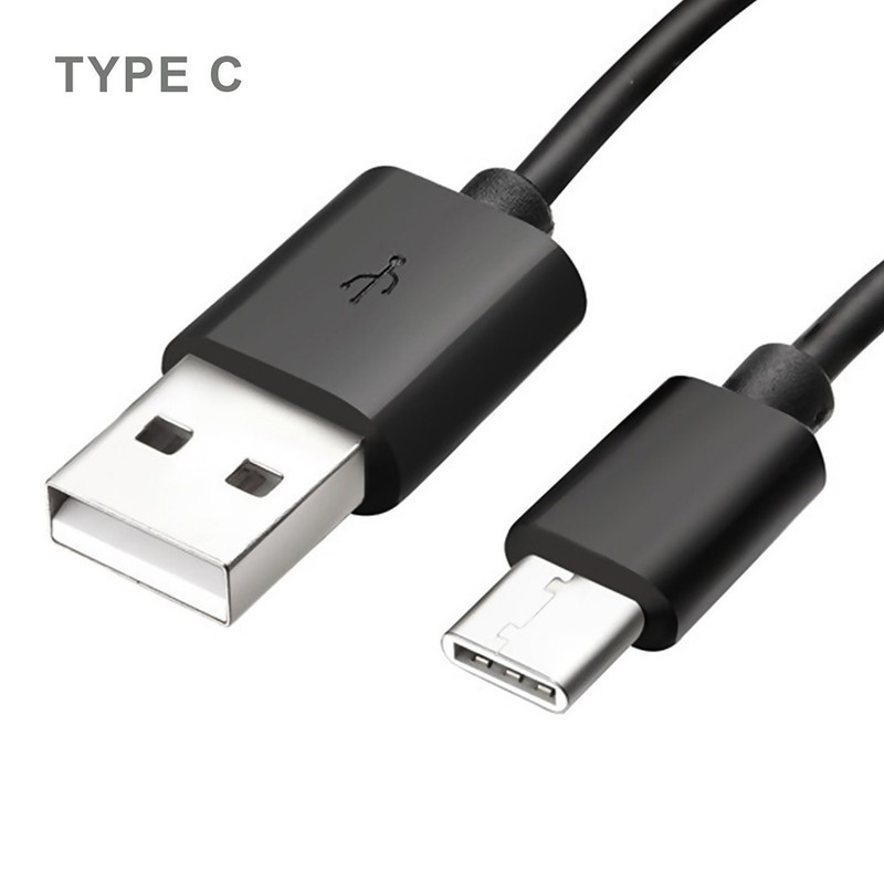 Black USB-A To Type-C Connector Fast Data Transfer & Charging 3 Feet Round Cable gallery