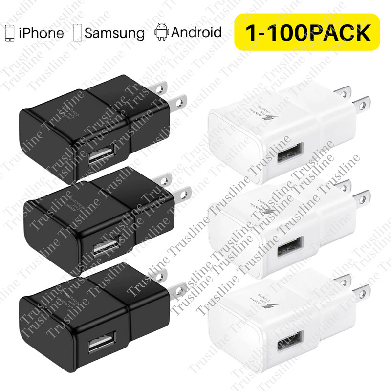 Wholesale USB Power Adapter US Block Adaptive Fast Charging For Samsung Android