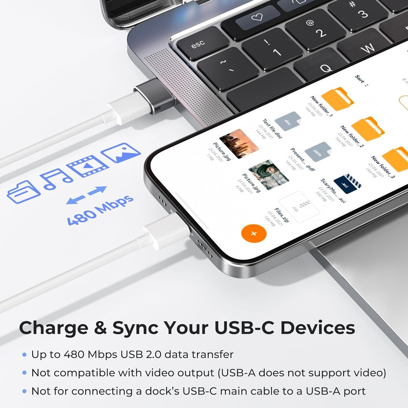 USB to USB C Adapter,Usbc Female to USB a Male Adapter,Type C Converter Charger gallery