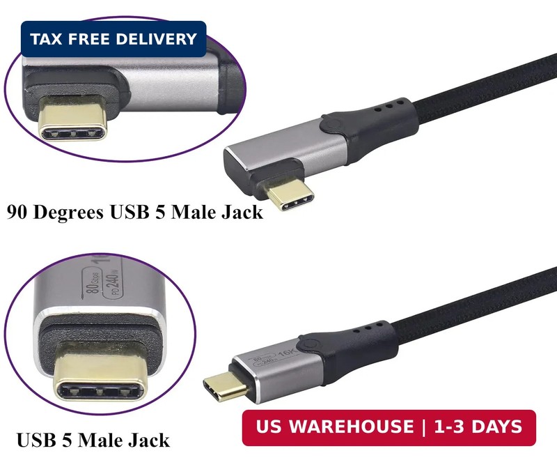 High-Speed USB 4 Cable,USB C Male Fast Charging Cable Supports 80Gbps/240W Charg gallery