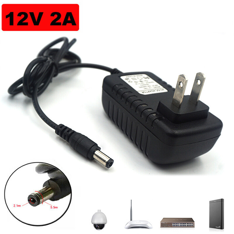 12V 2A AC 100-240V to DC Power Supply Adapter Heavy-Duty LED Light Strip 24W SMD