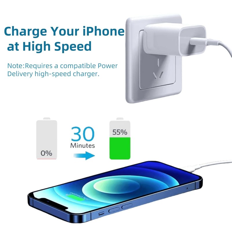 USB C to USB C Ultra-Fast Charging For iPhone Air 17 16 15 Type C Cube Cable Lot gallery