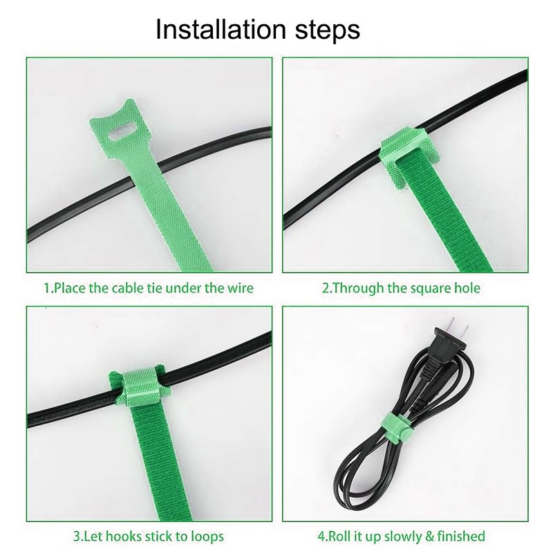 100 Pcs Releasable Nylon Cable Ties, Reusable Wire Straps for Earphones gallery