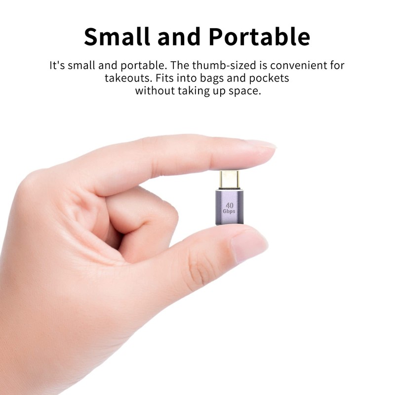 USB C Male to Female Coupler USB4.0 Type C Expansion Adapter 40Gbps 100W Data... gallery
