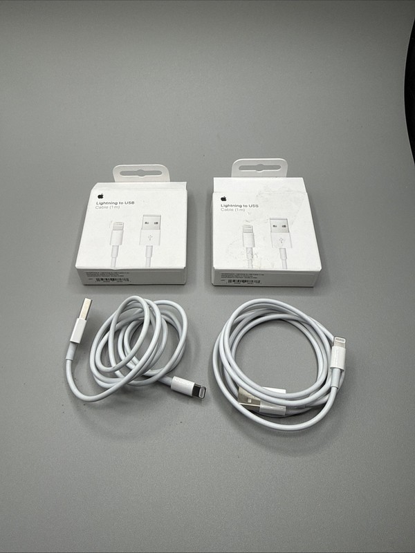 2x Original Apple MUQW3AM/A 1M 3Ft White Lightning to USB Cable - A1 gallery