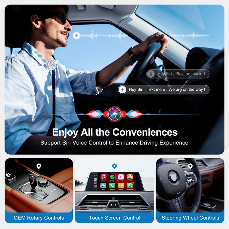FAIMEE AI Box Wireless CarPlay Auto Adapter - Plug Play, Dual-Band WiFi, Bl... gallery