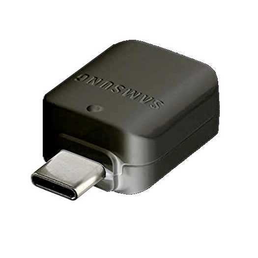Samsung USB-C Male to USB Female OTG Adapter Converter, Black w/40″ Data Cable