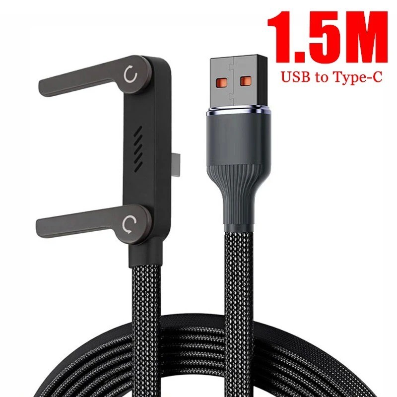 2-in-1 Invisible Holder Charger Cable–240W Fast Charging Cord with Phone Stand gallery