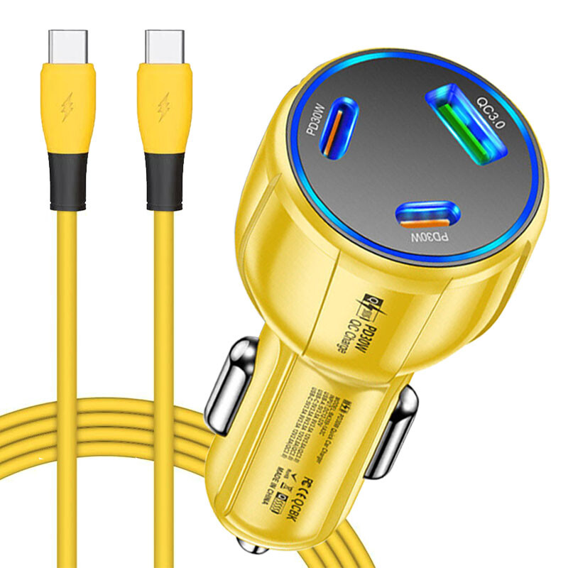 90W PD30W Fast Car Charger Adapter & Cable For iPhone 15 Pro Max 14 Plus 13 12