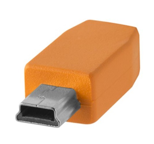 TetherPro USB-C to 2.0 Mini-B Cable, High-Visibility Orange gallery