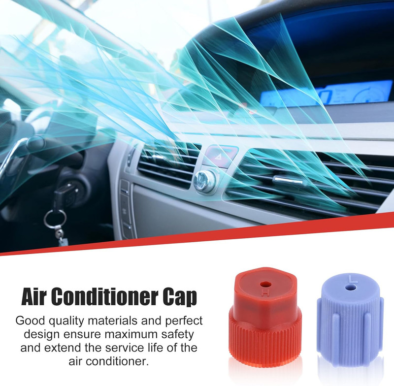 10Pcs Ac Charging Port Caps, 13Mm & 16Mm AC System Service Valve Cap Leak-Proof gallery