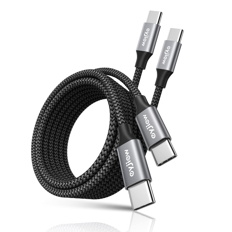 Long USB C to USB C Cable 12 FT, 2-Pack 60W PD Type C to C Cord Fast Charging Br