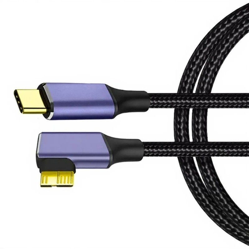 Reinforced MicroB To Type C 3.0 Cable With Gold Plated Connectors For Fast Data