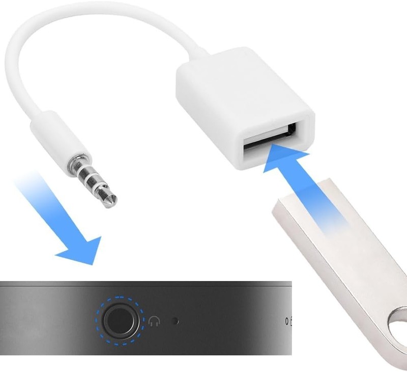 Lightweight USB to Aux Adapter for Audio Devices - Car Compatibility Noted gallery