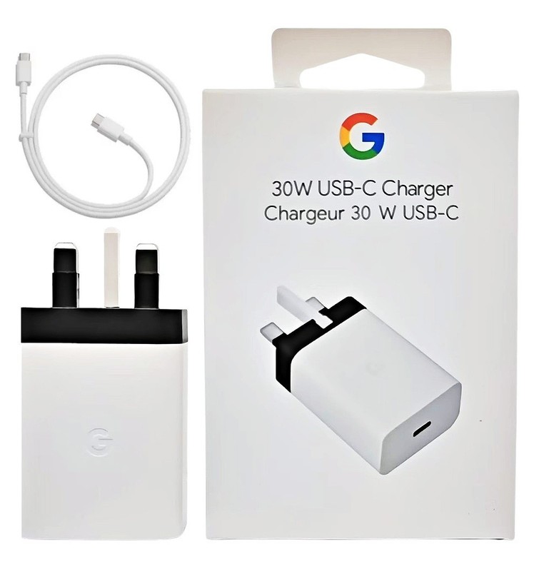 Official Genuine Google 30W PD Fast Charger USB-C Fits Pixel 8 7 6 5 + Cable Set gallery