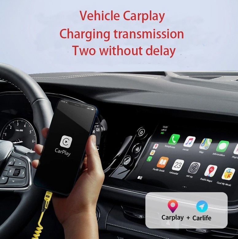 Coiled 65W Fast Charging Cable 4 in 1 Multi USB C to iPhone Charger CarPlay Cord gallery